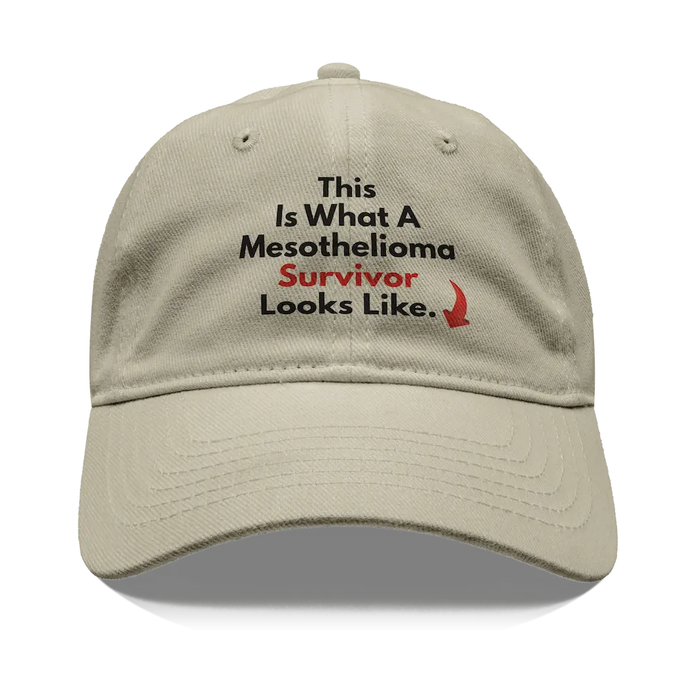 "What A Mesothelioma Survivor Looks Like" Baseball Cap teelaunch